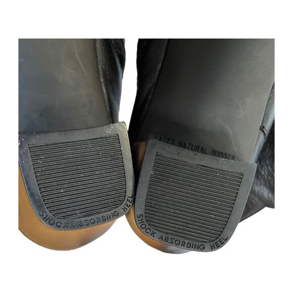 MIXED WIDTH Munro Faith Ankle Boots Black Calf Leather Round Toe Bootie 9.5 W - Picture 8 of 10